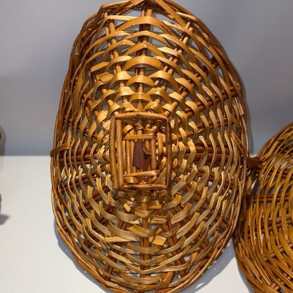 Three Woven Tan Baskets - Picture 7 of 8